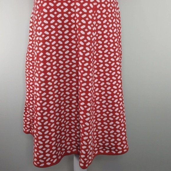Pink Tartan Womens Heavy Knit Fit‎ and Flare Midi Dress Red Patterned XL - Picture 8 of 12